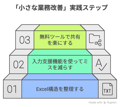 小さな業務改善実践ステップ