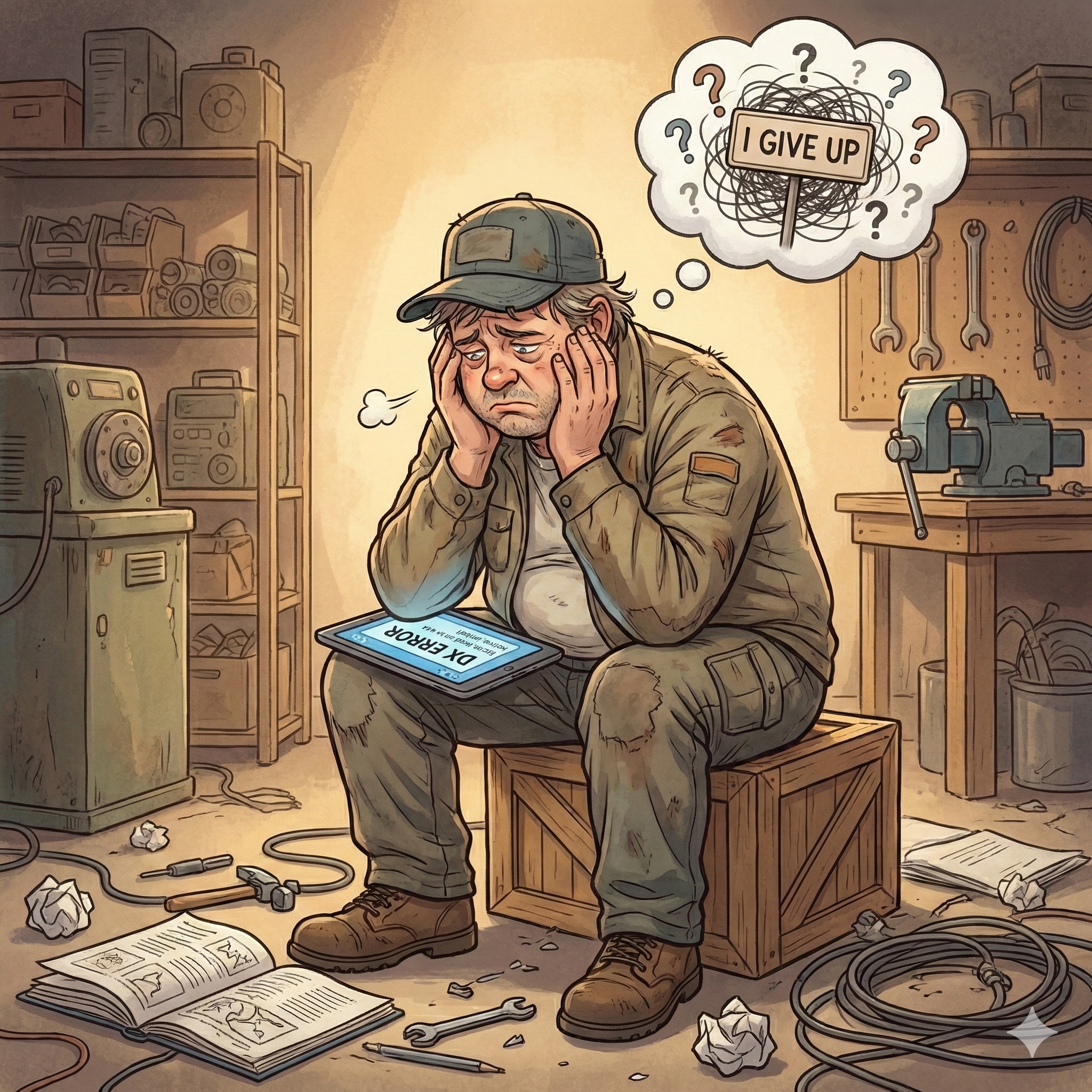 DXが全く分からず諦めそうな男性