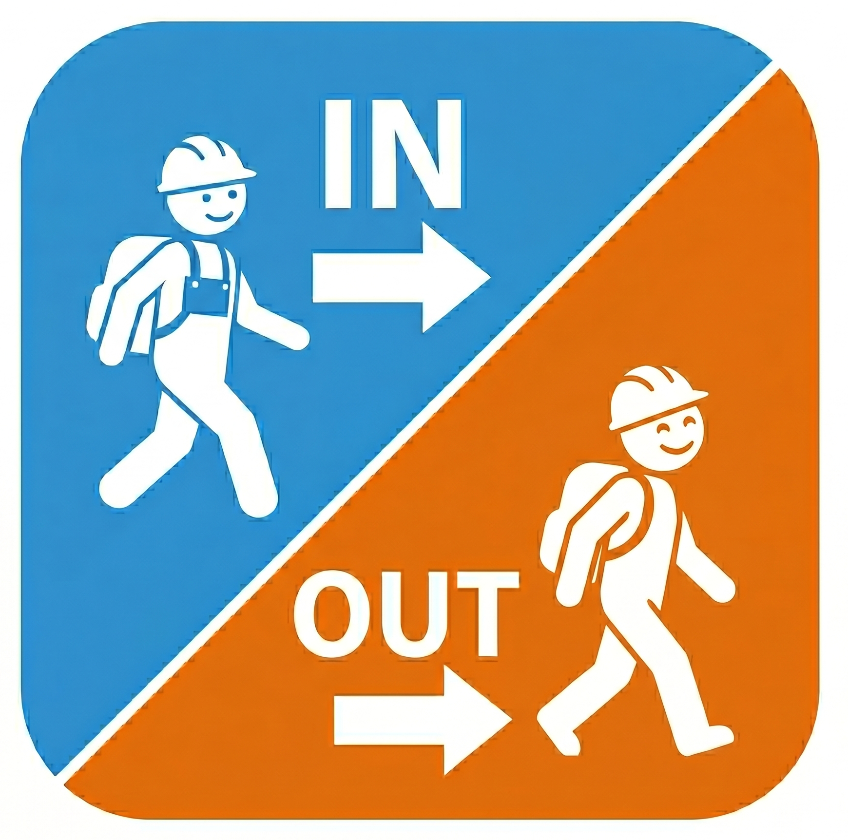 出勤退勤のピクトグラム